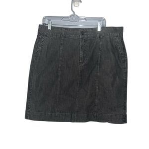 Riders by Lee Black Denim Structured Mini Skirt Size 16